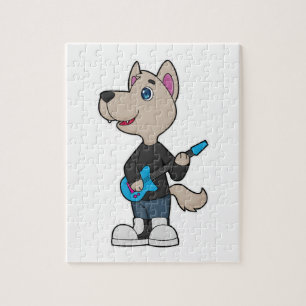 Dog Musician Guitar Music Legpuzzel