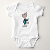 Dog Musician Guitar Music Romper (Voorkant)