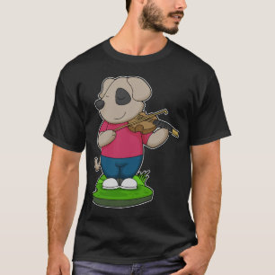 Dog Musician Violin Music T-shirt