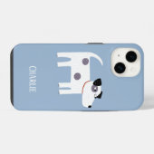 Dog Name Blue iPhone Hoesje (Achterkant horizontaal)