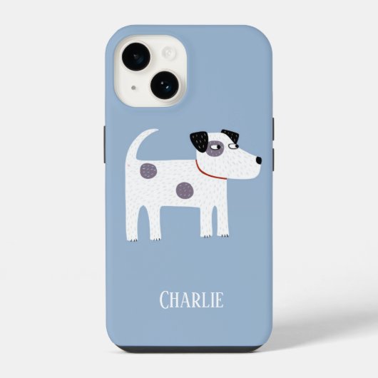 Dog Name Blue iPhone Hoesje (Achterkant)