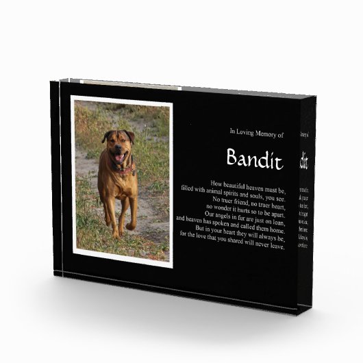 Dog Name en Photo Memorial Fotoblokken (Rechts)