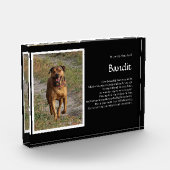 Dog Name en Photo Memorial Fotoblokken (Links)