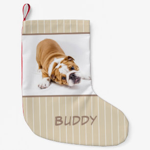 Dog Name Photo Personal Puppy Kleine Kerstsok