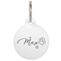 Dog names - Max Bowl Pet ID Tag