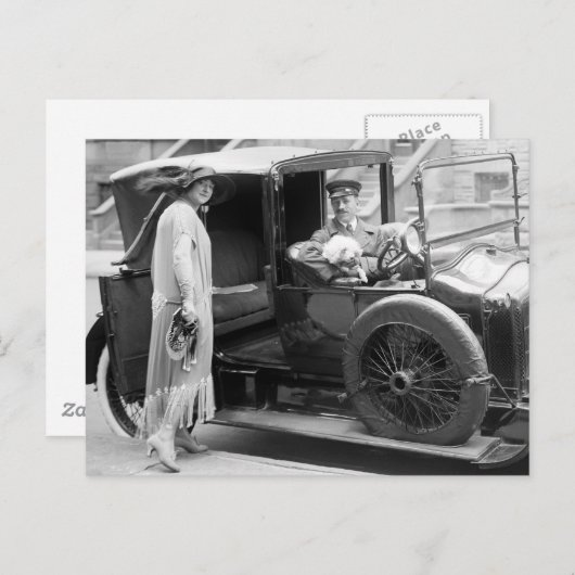 Dog Nanny en Chauffeur, jaren 20 Briefkaart (Voorkant / Achterkant)