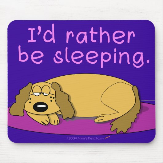 Dog Nap Mousepad (marine) Muismat (Voorkant)