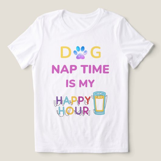 dog nap time is my happy hour Tri-Blend shirt (Design voorkant)