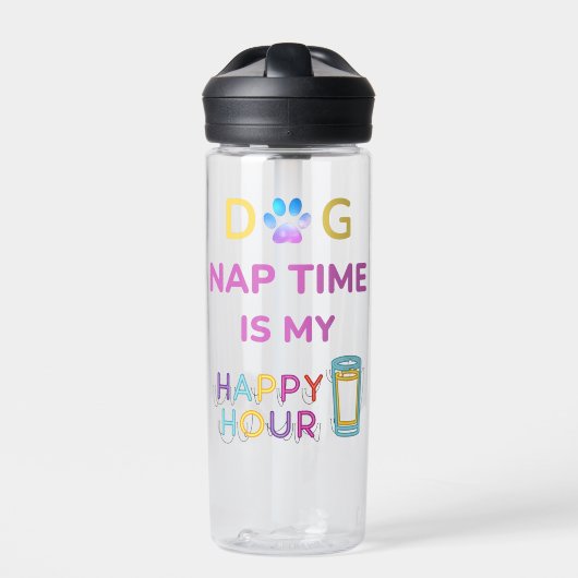dog nap time is my happy hour waterfles (Voorkant)