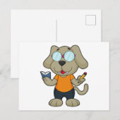 Dog Nerd Book Glasses Briefkaart (Voorkant / Achterkant)