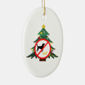 Dog No Pee Sign Keramisch Ornament (Rechts)