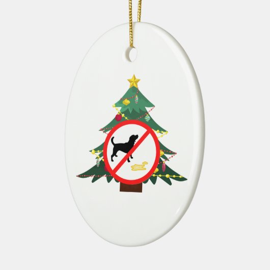 Dog No Pee Sign Keramisch Ornament (Links)