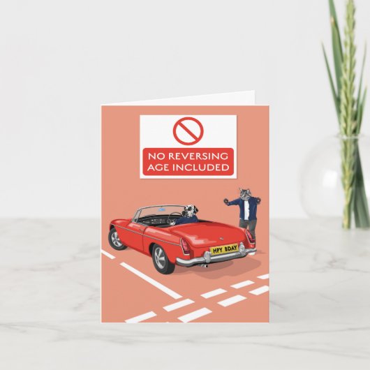 Dog No Reversing, Leeftijd inclusief thuisdag Kaart (Voorkant)