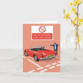 Dog No Reversing, Leeftijd inclusief thuisdag Kaart (Gele Bloem)