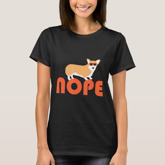 Dog Nope Corgi T-shirt (Voorkant)