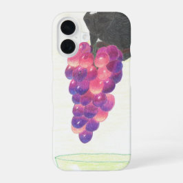 Dog nose and grape phone case iPhone 16 hoesje