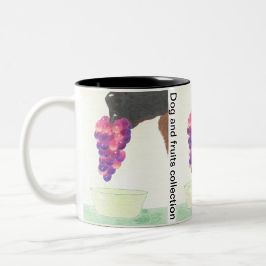 Dog nose and grape  tweekleurige koffiemok (Links)