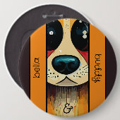 Dog Nose Ronde Button 6,0 Cm (Voorkant /achterkant)