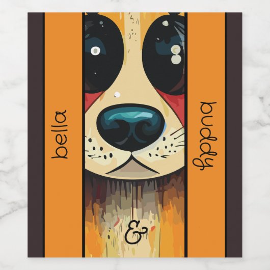Dog Nose Wijn Etiket (Enkel label)