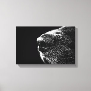 Dog Nose Wrapped Canvas Afdruk
