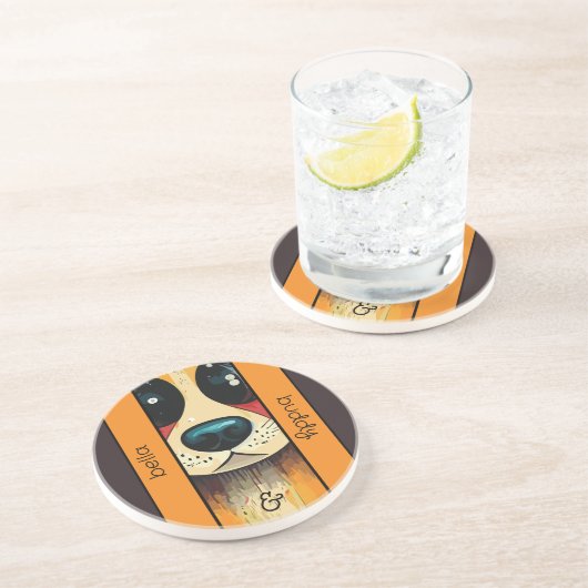 Dog Nose Zandsteen Onderzetter (Zijkant)