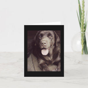 Dog Note Card voor Black and White Labrador Retrie Kaart