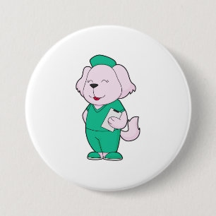 Dog Nurse Ronde Button 7,6 Cm