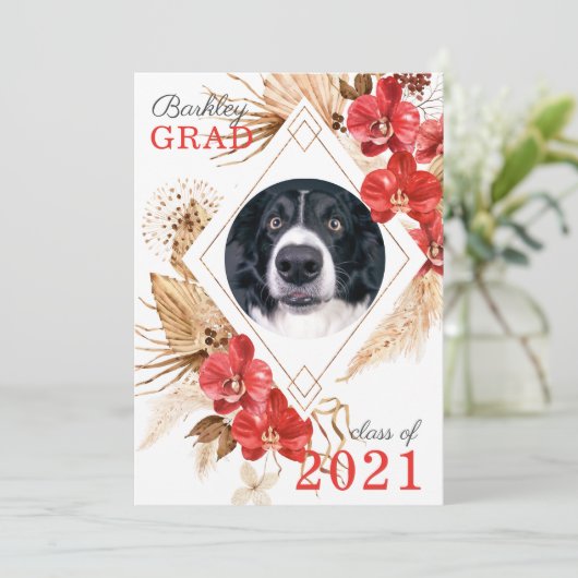 Dog Obedience Class Afstuderen Aankondiging (Staand voorkant)