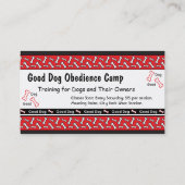 Dog Obedience Classes Dog Trainer Visitekaartjes (Achterkant)
