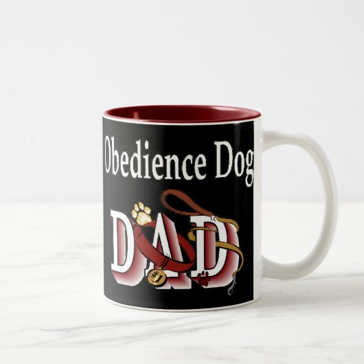 Dog Obedience Dad Tweekleurige Koffiemok (Rechts)