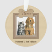 Dog of Cat Beige Perfect Memories Foto Ornament (voorkant)