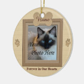 Dog of Cat Memorial Custom Beige Keramisch Ornament (Links)