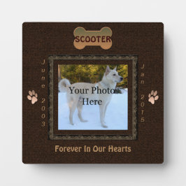 Dog of Cat Memorial Elegant Brown Fotoplaat
