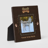 Dog of Cat Memorial Elegant Brown Fotoplaat (Voorkant)