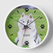 Dog of Cat Paw Custom Pet Photo Wall-klok (Voorkant)