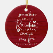 Dog of Cat Pet Memorial Schattig Rustige foto Keramisch Ornament (Voorkant)