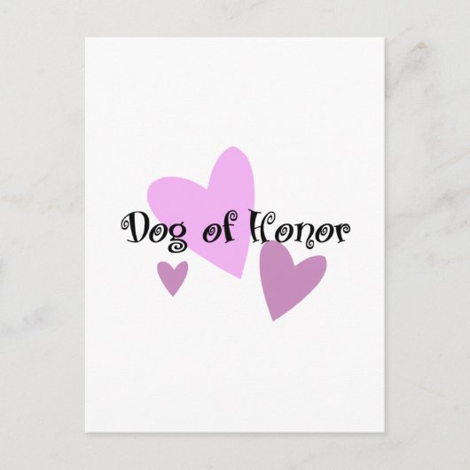 Dog of Honor Briefkaart (Voorkant)
