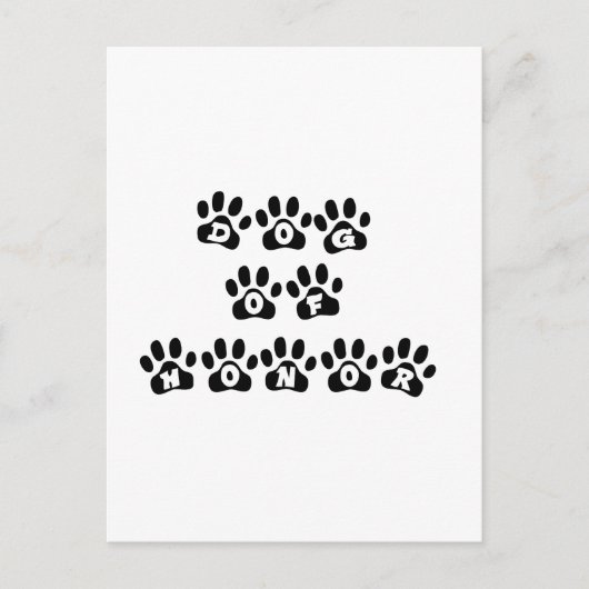 Dog of Honor Briefkaart (Voorkant)