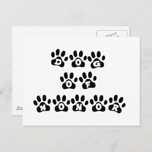 Dog of Honor Briefkaart (Voorkant / Achterkant)