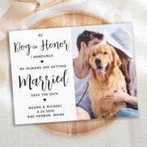Dog of Honor Dog Wedding Save the Date