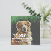 Dog of Honor Funny Pet Save the Date (Staand voorkant)