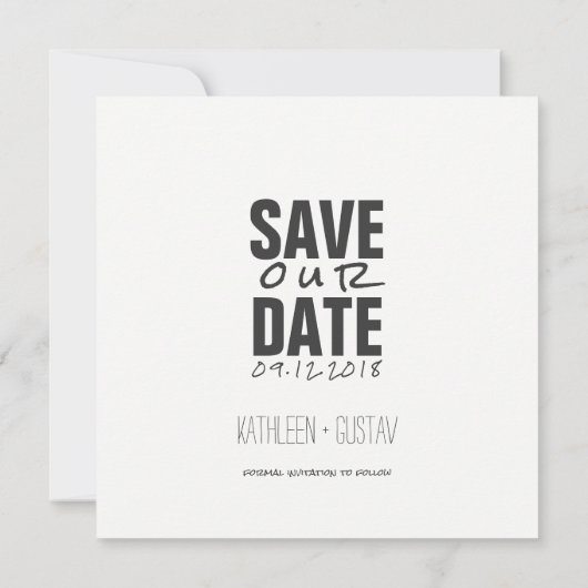 Dog of Honor Funny Pet Save the Date (Achterkant)