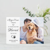 Dog of Honor Personalized Pet Photo Dog Wedding Save The Date (Staand voorkant)