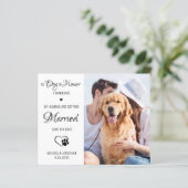 Dog of Honor Pet Photo Dog Save the Date Cards (Staand voorkant)