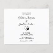Dog of Honor Pet Photo Dog Save the Date Cards (Achterkant)