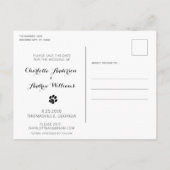 Dog of Honor Photo Pet Wedding Save the Date Aankondigingskaart (Achterkant)