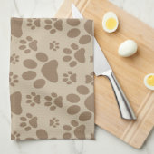 Dog- of kattenschilderafdrukken theedoek (Quarter Fold)