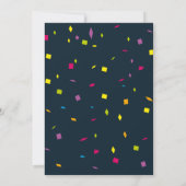 Dog of Puppy Birthday photoconfetti nodigt Kaart (Achterkant)