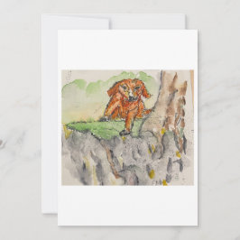 Dog on a Hill Greeting Card Kaart