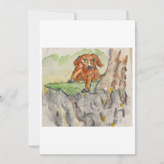 Dog on a Hill Greeting Card Kaart